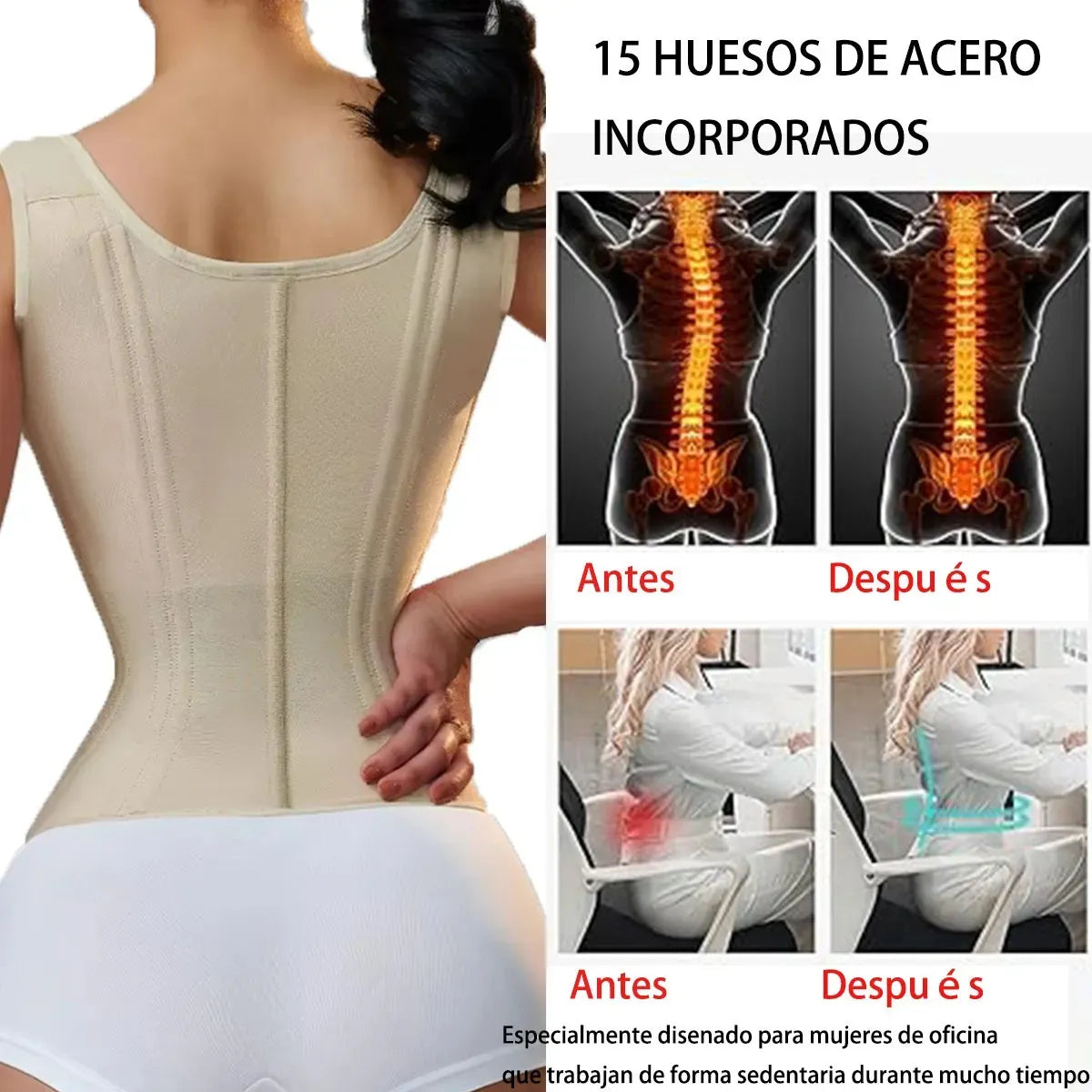 Chaleco Moldeador Extremo de 9 Varillas