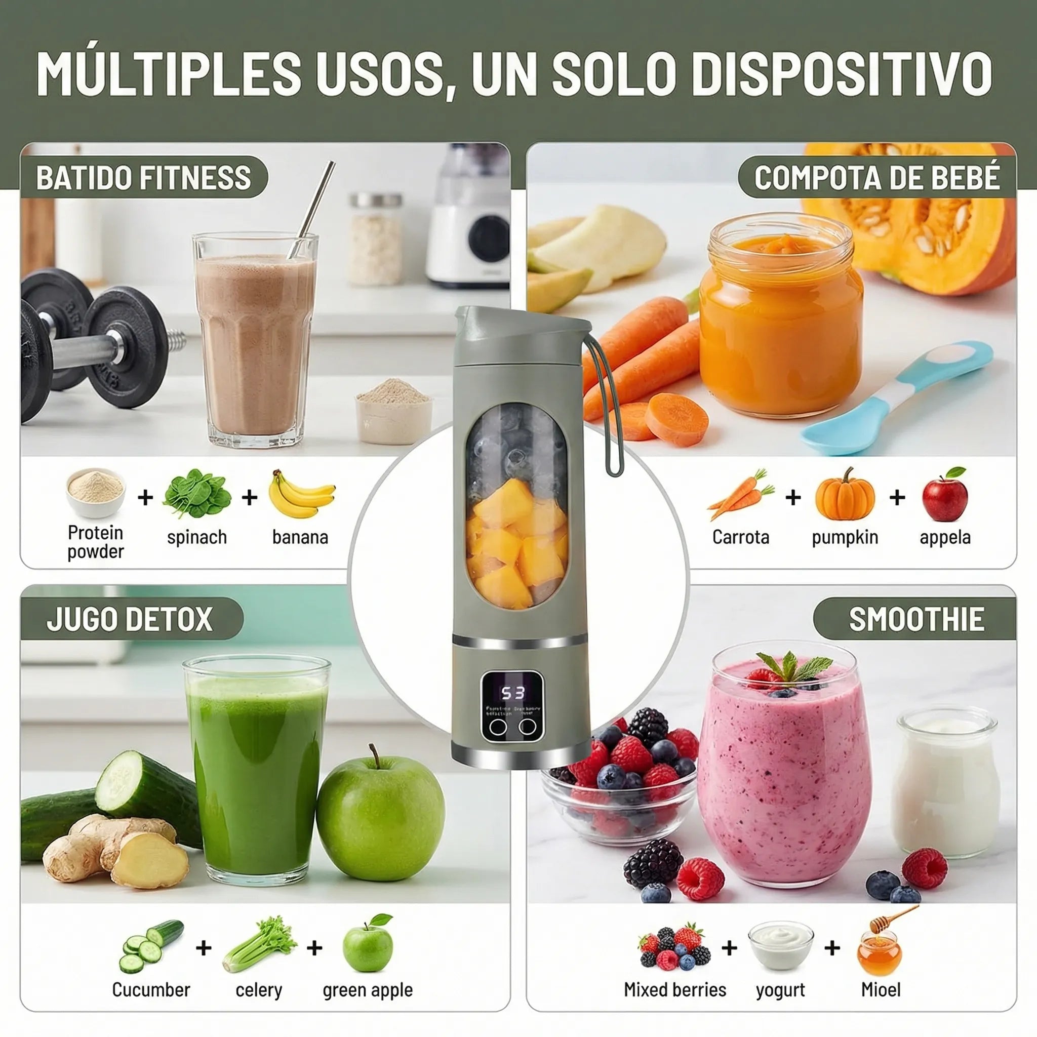 Licuadora Portátil Recargable USB